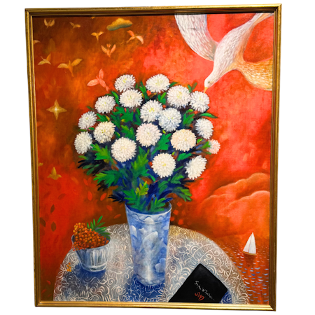 "Stilleben till havs" Olja på duk av Stefan W. Igelström 84x104 cm