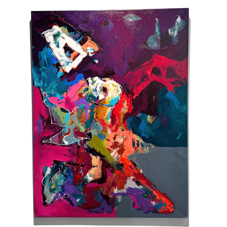 "Le Masquerade" Akryl på duk av Alberto Ramirez LEG 97x130 cm
