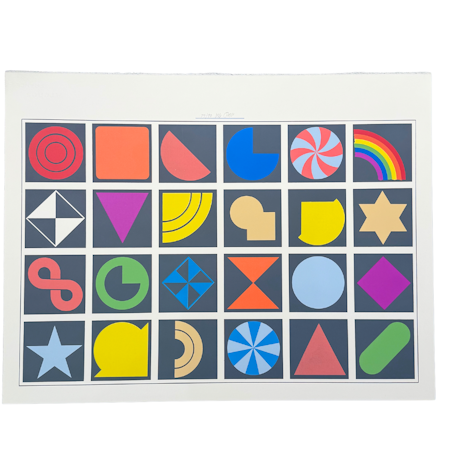 Lucio del Pezzo, Serigrafi ur mappen "Östermalm Suite" -1972. Signerad, numrerad 79/90. 50x65 cm