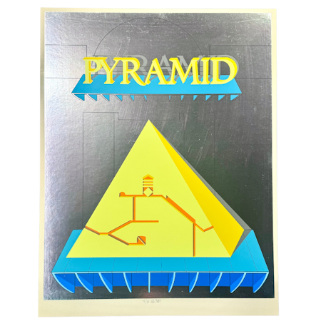 Lucio del Pezzo, "Pyramid" Serigrafi ur mappen "Östermalm Suite" -1972. Signerad, numrerad 78/90. 50x65 cm
