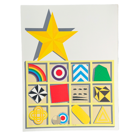 Lucio del Pezzo, Serigrafi ur mappen "Östermalm Suite" -1972. Signerad, numrerad 79/90. 50x65 cm