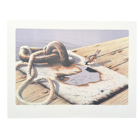 Rune Johansson "Gråsparv" Litografi, HC II/XV, 63x48 cm