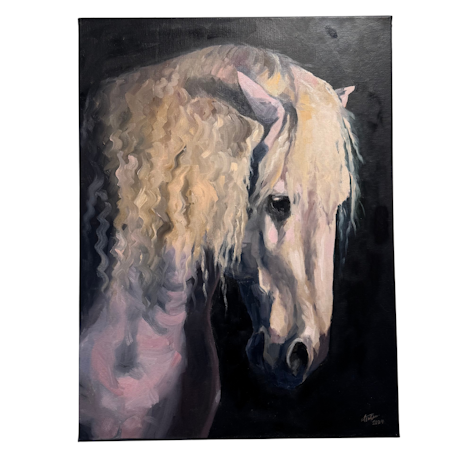 "Duvan" olja på duk av Elin Östberg. 60x80 cm.