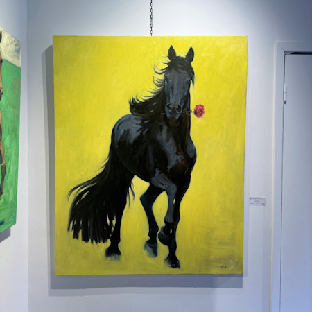 "Romeo" olja på duk av John Ma. 110x150 cm.