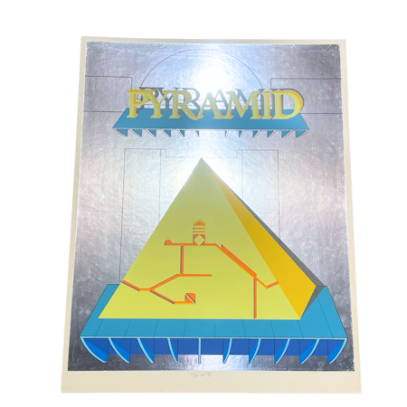 "Pyramid", serigrafi av Lucio Del Pezzo ur mappen Östermalm Suite, cinq sérigraphique originales de Lucio Del Pezzo, 50x65 cm.