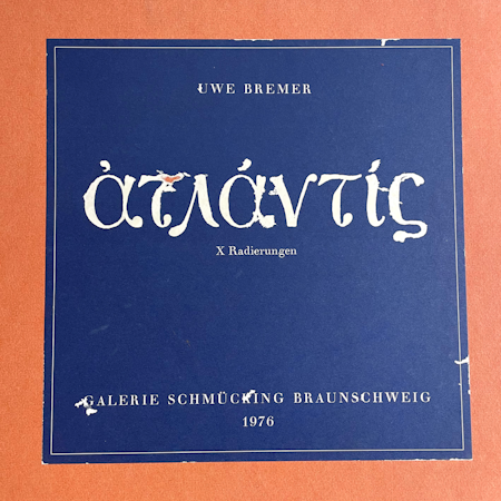 "Atlantis", etsning av Uwe Bremer ur mappen Atlantis, 69x75 cm.