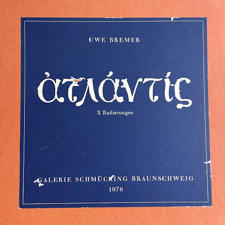 "Civitas Solis", etsning av Uwe Bremer ur mappen Atlantis, 70x75 cm.