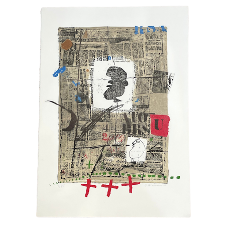 "Ingen titel", litografi av James Coignard (1925-2008), 50x70 cm.
