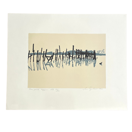 "Den Gamla bryggan", litografi av Lars Nyström, 51x41 cm. 114/280