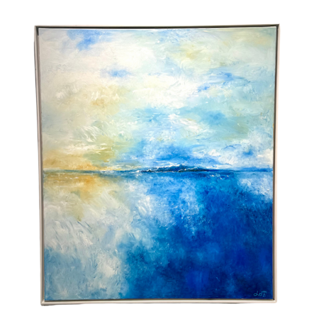 Summer morning, olja på duk av Lo Fehrling, 123x143 cm