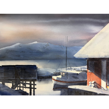 Stilla, akvarell av Kalle Nilsson, 93x73 cm
