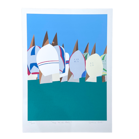 Keep our air clear, färglitografi av Franco Costa, 68x93 cm
