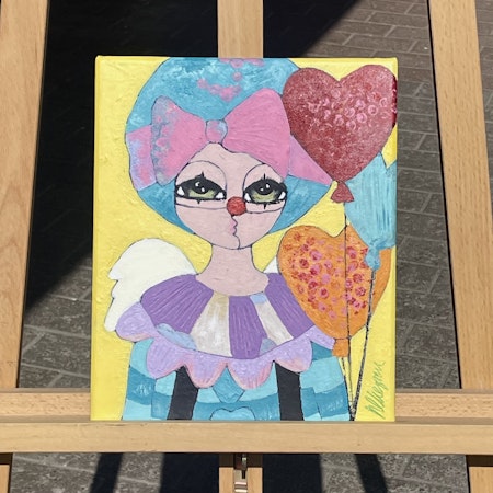 Lilla kärkan - Akryl på duk av Hanna Ekegren, 25x30 cm