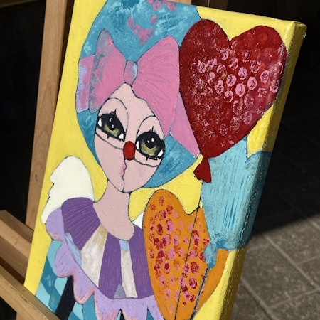 Lilla kärkan - Akryl på duk av Hanna Ekegren, 25x30 cm