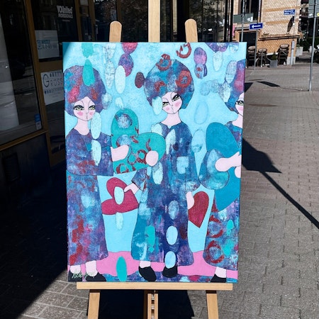 Så förunderligt stark - Akryl på duk av Hanna Ekegren. , 60x80 cm