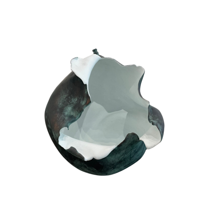 Sköra minnen stark själ, Linoljevax på stengodslera av Helena Sandgathe, Höjd 29 cm