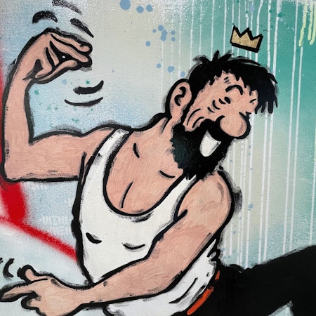 Dance like a princess, Blandteknik på duk av Mike Blomqvist, 83x63 cm