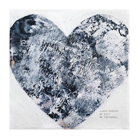 Störst av allt är kärleken: Fine art print av Hanna Ekegren, 50x50 cm