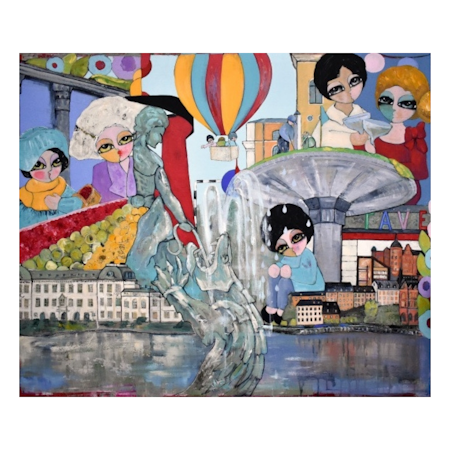 Stockholm II: Fine art print av Hanna Ekegren, 70x61 cm