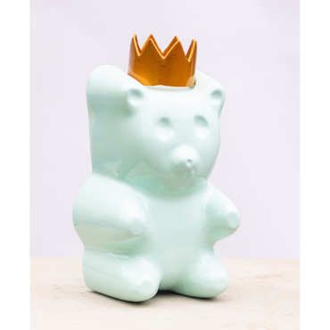 Candy King Mint, Skulptur, gjuten, handmålad av Adam Ström. 18 x 12 cm. Del av serien Candy King