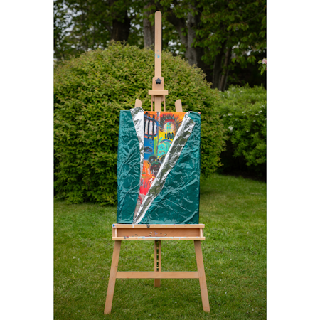 Animal King, Mixed media av Adam Ström. 73 x 50 cm. Tavla, del av serien Wrapped