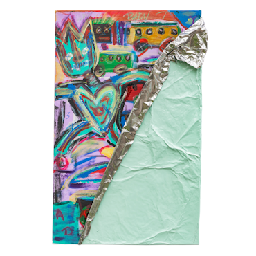 Where are you from?, Mixed media av Adam Ström. 80 x 52 cm. Tavla, del av serien Wrapped