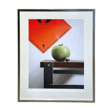 Warning, Handkolorerat litografi av Jonas Brodin, 50x70 cm