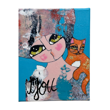 You, Akryl på duk av Hanna Ekegren, 22x27 cm