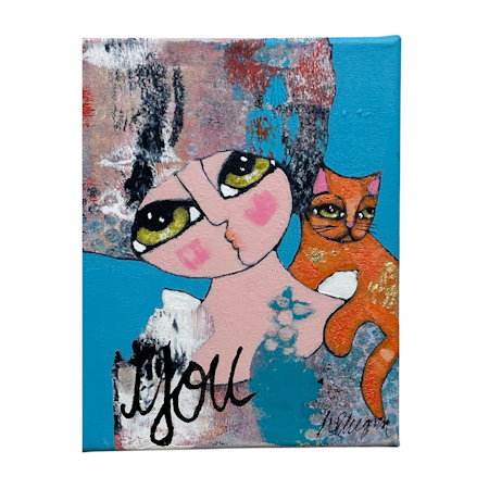 You, Akryl på duk av Hanna Ekegren, 22x27 cm