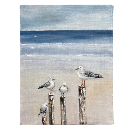 Triple & Touch, Olja på duk av Lasse Kronér, 27x35 cm
