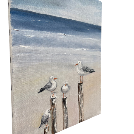 Triple & Touch, Olja på duk av Lasse Kronér, 27x35 cm