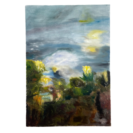 Secret garden, Olja på duk av Lasse Kronér, 70x100 cm