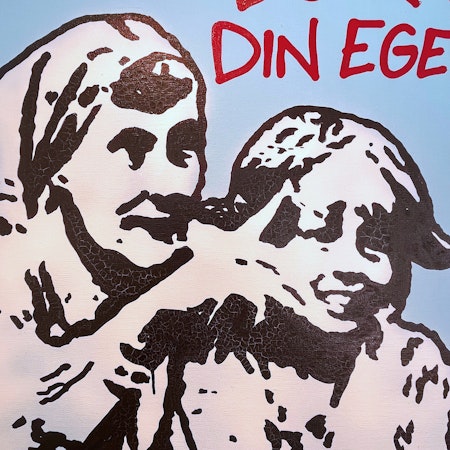 Du kan gå din egen väg, Blandteknik på duk av Hellstrom Street Art, 80x80 cm