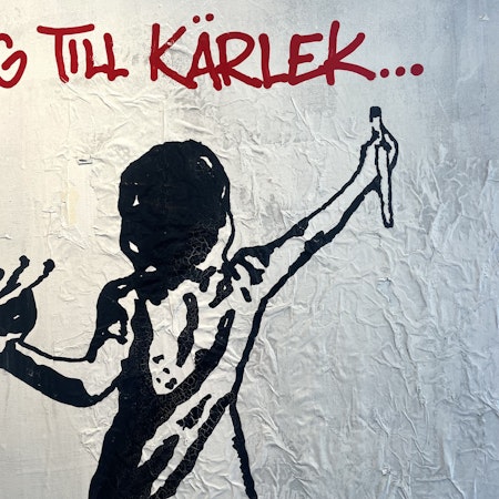 Ta mig till kärlek, Blandteknik på duk av Hellstrom Street Art, 70x100 cm