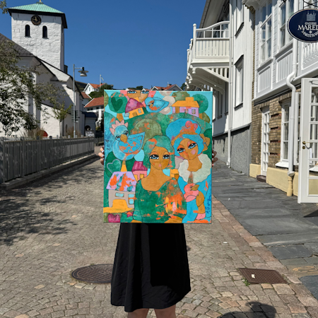"Ett inre landskap", Akryl på duk av Hanna Ekegren, 50x61 cm