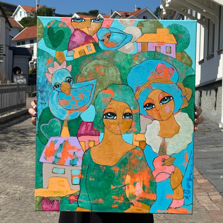 "Ett inre landskap", Akryl på duk av Hanna Ekegren, 50x61 cm