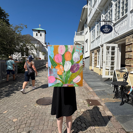 "Längtan", Akryl på duk av Hanna Ekegren, 46x56 cm