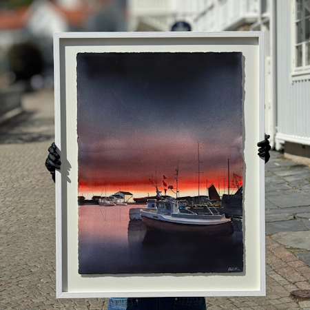 Åstol', Akvarell av Kalle Nilsson, 73x93 cm