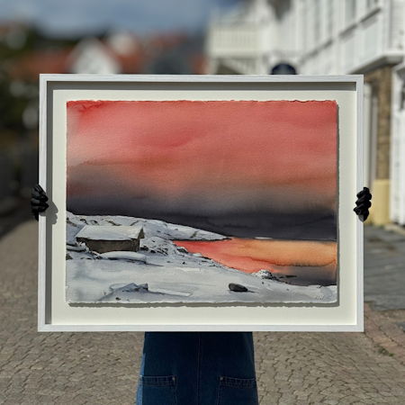 'Ramsvik', Akvarell av Kalle Nilsson, 93x73 cm