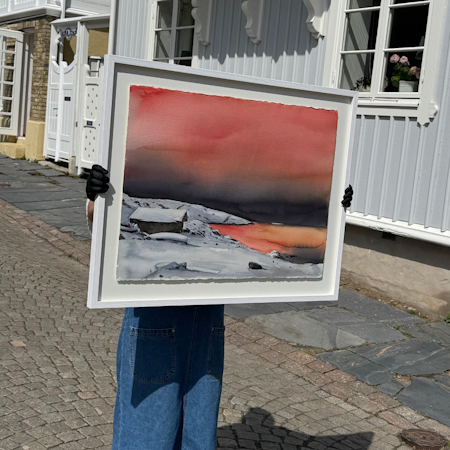 'Ramsvik', Akvarell av Kalle Nilsson, 93x73 cm