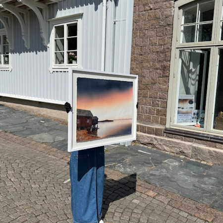 'Tegelstrand', Akvarell av Kalle Nilsson, 93x73 cm
