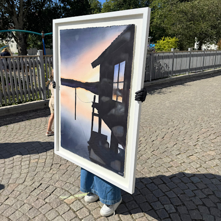 'Se där ute i väst', Akvarell av Kalle Nilsson, 94x124 cm