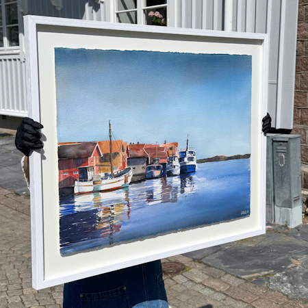 'Smögen', Akvarell av Kalle Nilsson, 93x73 cm