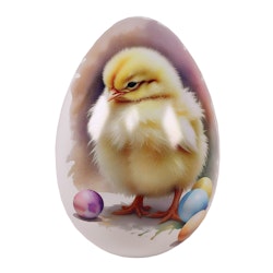 Påskägg - Akvarell "Kyckling" 15cm