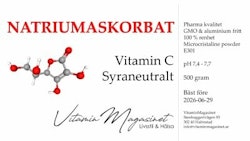 Natriumaskorbat pH neutralt GMO och Aluminium fritt C-Vitamin 2-pack