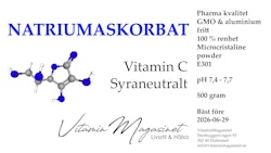 Natriumaskorbat pH neutralt GMO och Aluminium fritt C-Vitamin 2-pack