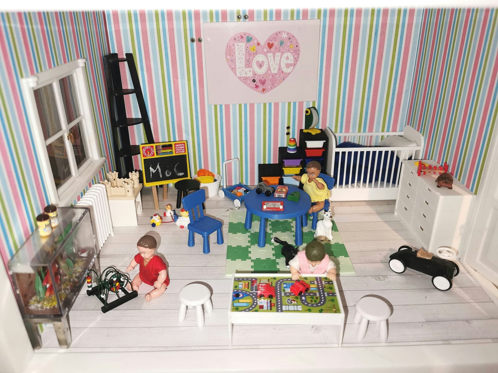 Lekbord med bilvägar på 1:18