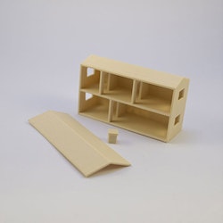 Mini Dockskåp Låda Beige 1:18