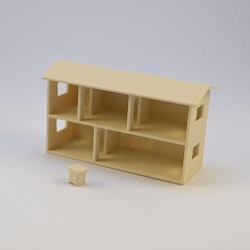 Mini Dockskåp Låda Beige 1:18