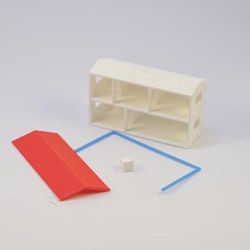 Mini Dockskåp Låda med Blå list